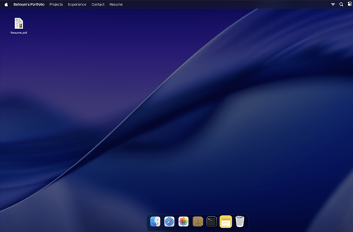DeskFolio - A macOS inspired desktop